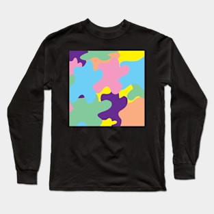 Blob Abstract Colorful Artwork design Long Sleeve T-Shirt